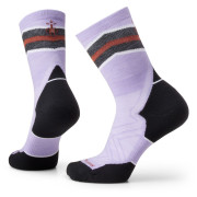 Damensocken Smartwool W Run Targeted Cushion Mid Crew lila/schwarz Ultra Violet