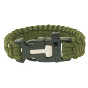 Armband Yate Paracord s píšťalkou a křesadl olivenfarbe