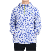 Herren-Sweatshirt 4F Fleece M483 weiß/blau Cobalt Allover