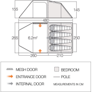 Familienzelt Vango Beta 450XL CLR
