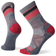 Herrensocken Smartwool Hike Light Cushion Striped Mid Crew grau/rot medium gray