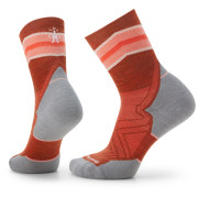 Damensocken Smartwool W Run Targeted Cushion Mid Crew orange/grau picante
