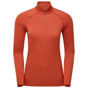 Damen-Funktionsshirt Montane Dart Xt Zip Neck rot Saffron Red