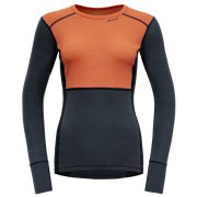 Damen-Funktionsshirt Devold Lauparen Merino 190 Shirt Wmn blau/orange CORAL/NIGHT/INK