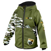 Kinder-Softshell-Jacke WAMU Khaki khaki KHAKI