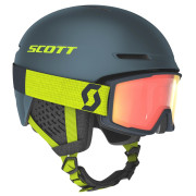 Set Helm und Brille Scott Helmet Track + brýle Factor grau/grün storm grey/ultralime yellow