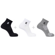 Socken Salomon Everyday Lite Quarter 3-Pack schwarz/grau Black / White / Frost Gray