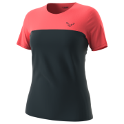 Damen-Funktionsshirt Dynafit Traverse S-Tech S/S Tee W schwarz/rosa blueberry HOT CORAL/1840