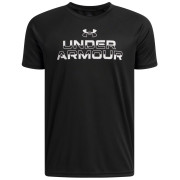 Kinder-T-Shirt Under Armour Tech Split Wordmark SS Black schwarz Black