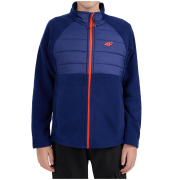 Kinder-Sweatshirt 4F Fleece M475 Cobalt dunkelblau Cobalt