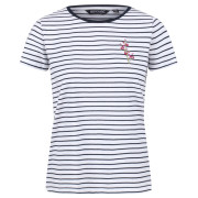 Damen-T-Shirt Regatta Odalis blau/weiß Navy Stripe