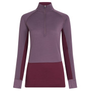 Damen-Funktionsshirt Icebreaker Women Mer 200 ZoneKnit LS Half Zip lila Dkber/Greplu/Cb