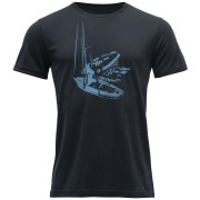 Herren T-Shirt Devold Straumane Merino 150 Tee Man dunkelblau Ink