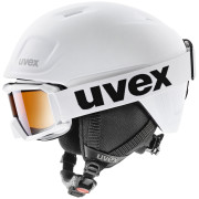Set Helm und Brille Uvex Heyya Pro Set weiß white-black mat