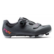 Damen-Radsportschuhe Northwave Razer 2 Wmn grau/rosa Dark Grey/Neon Red