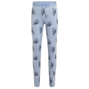 Kinder-Funktionsunterwäsche Icebreaker Kids M 200 Oasis Leggings Bear Tour AOP hellblau Zinc Blue/Aop
