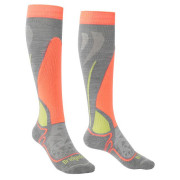 Kniestrümpfe Bridgedale Ski Junior Racer Denim grau/grün grey/neon/323