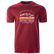 Herren-T-Shirt Hi-Tec Eron rot Merlot