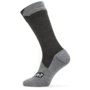Wasserdichte Socken SealSkinz WP All Weather Mid Length schwarz/grau Black/GreyMarl