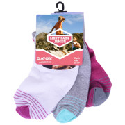 Socken Hi-Tec Light Pack Junior weiß White/GreyMelange/Fuchsia