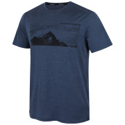 Herren-T-Shirt MOOA Merino Lyolite Highlander 150 Short dunkelblau navy