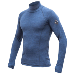Herren-Funktionsshirt Sensor Merino Bold Roll Neck dl.rukáv blau Cool Blue