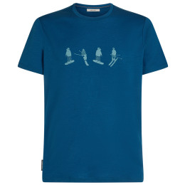 Herren T-Shirt Icebreaker Men Merino 150 Tech Lite SS Tee Snow Day blau Atlantis