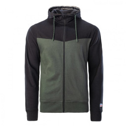 Herren-Sweatshirt Hi-Tec Sabarin grün/schwarz Deep Forest/Black