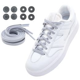 Schnürsenkel Lock Laces Flat grau Flat Gray
