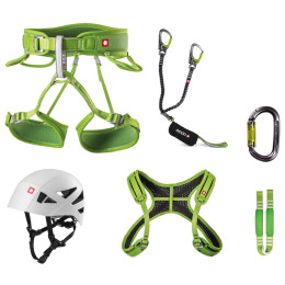 Klettersteigset Ocún Twist + Chest Shard set grün green