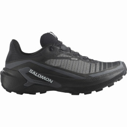 Herren Laufschuhe Salomon Genesis 2 Wide schwarz Black / Black / White