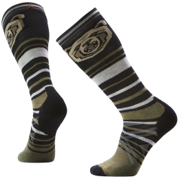 Ski-Socken Smartwool Ski Full Cushion Growling Grizzly OTC schwarz/grün BLACK