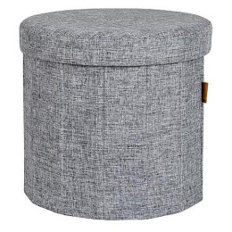 Hocker Bo-Camp Ottoman Round Bromley grau BromleyGray
