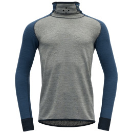 Herren-Funktionsshirt Devold Kvitegga Merino 230 H. Neck grau/blau Ink