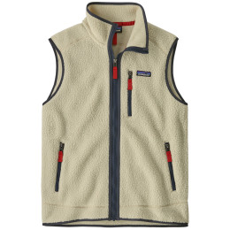 Herrenweste Patagonia Men's Retro Pile Fleece Vest beige Pelican w/Smolder Blue