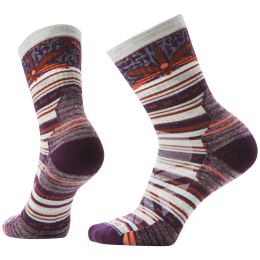 Damensocken Smartwool W Hike Targeted Cushion Dragon Stitch Mid Crew schwarz/orange ASH
