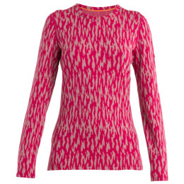 Damen-Funktionsshirt Icebreaker W Mer 260 Vertex LS Crewe Macro Forms rosa Crystal/Electron Pink/J