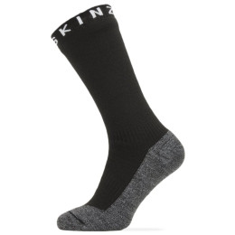 Wasserdichte Socken SealSkinz WP Warm Weather Soft Touch Mid schwarz/grau Black/GreyMarl/White