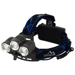 Stirnlampe Cattara LED 400lm (1x XM-L+2x XP-E) schwarz/blau černá modrá