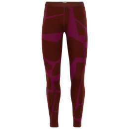 Damen-Leggings Icebreaker 250 Vertex Leggings Fractured Landscapes rot espresso/cherry/j