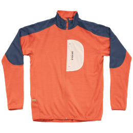 Herren Funktions-Sweatshirt Devold Adventure Jacket Man orange/blau Brick