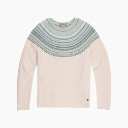 Damenpullover Royal Robins Westlands Fairisle Crew beige Chalk Htr Manzanita Pt