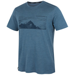 Herren-T-Shirt MOOA Merino Lyolite Highlander 150 Short blau blue