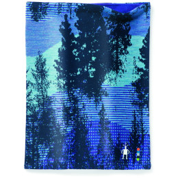 Multifunktionstuch Smartwool Merino 250 Reversible Pattern schwarz/blau DeepNavyForestScape