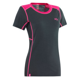 Damen-T-Shirt Kari Traa Tikse Tee schwarz/rosa Ebony