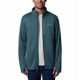 Herren-Sweatshirt Columbia Park View™ Fleece Full Zip 2023 blau/grau Night Wave Heather, Metal