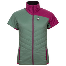 Damen Daunenweste High Point Telos Lady Down T-shirt grün Khaki/Magenta