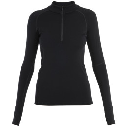 Damen-Funktionsshirt Icebreaker Women 300 MerinoFine™ Polar LS Half Zip schwarz Black