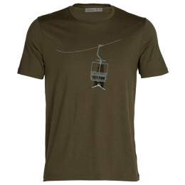 Herren-T-Shirt Icebreaker Tech Lite II SS Tee Bear Lift grün Booster