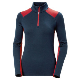 Damen-Funktionsshirt Helly Hansen W Lifa Merino Midw 1/2 Zip dunkelblau Navy